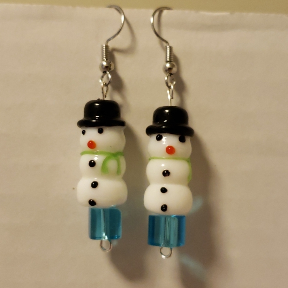 Christmas Holiday Snowman Earrings